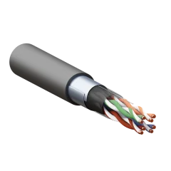 Витая пара TERACOM Cat.5E F/UTP 4 пары solid внешний оболочка LDPE цвет черный (упак. 305м) E TR EKF