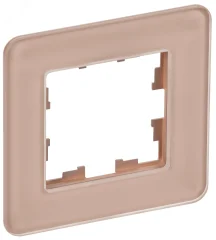 BRITE Рамка 1-мест. РУ-1-2-Бр стекло дым. RE IEK BR-M12-G-41-K97