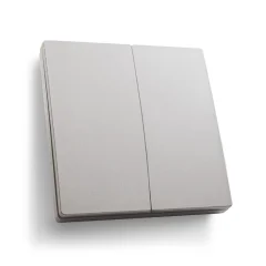 Выключатель дистанционного управления двухклавишный, TM82, серебро Feron 41720