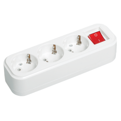 Розетка переносная разб. с выкл. К03В 3 места CLASSIC IEK KYP11-16-03-00-ZK