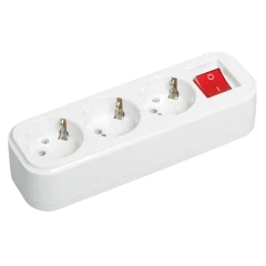 Розетка переносная разб. с выкл. К03В 3 места CLASSIC IEK KYP11-16-03-00-ZK