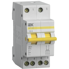 Выключатель-разъединитель трехпозиционный ВРТ-63 2P 16А IEK MPR10-2-016