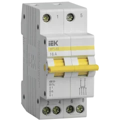 Выключатель-разъединитель трехпозиционный ВРТ-63 2P 16А IEK MPR10-2-016