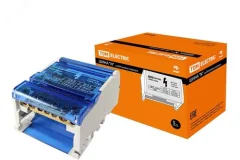 Шина "N" нулевая на DIN-рейку в корпусе 4х7групп 100А TDM Electric SQ0801-0009