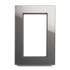 Рамка 2-местная (без перемычки), стекло, серия Катрин, GFR00-7012-06, графит STEKKER 39570