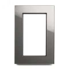 Рамка 2-местная (без перемычки), стекло, серия Катрин, GFR00-7012-06, графит STEKKER 39570