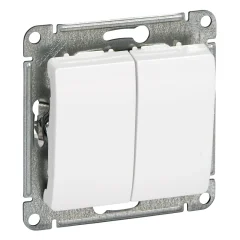 GLOSSA 2-клавишный ВЫКЛЮЧАТЕЛЬ, сх.5, 10АХ, механизм, БЕЛЫЙ Systeme Electric GSL000151