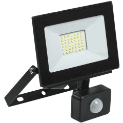 Прожектор СДО 06-30Д светодиодный черный с ДД IP54 6500K IEK LPDO602-30-65-K02