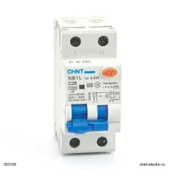 Диф. автомат NB1L 1P+N C25 30мА тип AC 10кА (36mm) (R) CHINT 203109