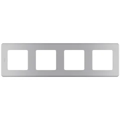 Рамка - 4 поста - INSPIRIA - алюминий Legrand 673962