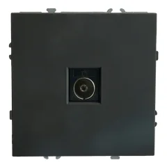 Розетка СП TV механизм (черный уголь) soft touch Эмили RST00-5108-05 STEKKER 49849