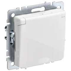 BRITE Роз. с з/к/ш с кр. 16А IP44 РСбш10-3-44-БрБ бел. IEK BR-R16-16-44-K01