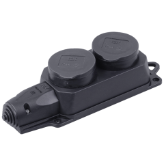 РБ32-1-0м Розетка (колодка) двухместная ОМЕГА IP44 IEK PKR62-016-2-K02