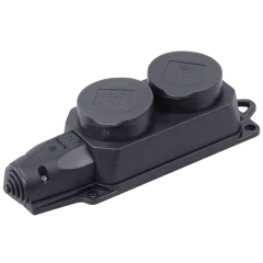 РБ32-1-0м Розетка (колодка) двухместная ОМЕГА IP44 IEK PKR62-016-2-K02