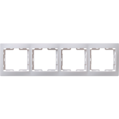 KVARTA Рамка 4-мест. горизонт. РГ-4-КБ бел. IEK EMK40-K01-DM