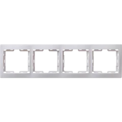 KVARTA Рамка 4-мест. горизонт. РГ-4-КБ бел. IEK EMK40-K01-DM