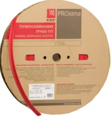 Термоусаживаемая трубка ТУТ нг 30/15 красная рулон PROxima EKF tut-30-r