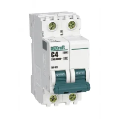 Авт. выкл. 2Р 4А х-ка C ВА-101 4,5кА DEKraft 11209DEK