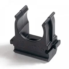 Крепеж-клипса для труб для монтажного пистолета черная в п/э д25 Промрукав PR13.0133