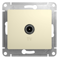 GLOSSA TV РОЗЕТКА оконечная 1DB, механизм, БЕЖЕВЫЙ Systeme Electric GSL000291