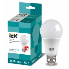 Лампа LED A80 груша 25Вт 230В 4000К E27 IEK LLE-A80-25-230-40-E27