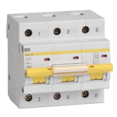 KARAT Авт. выкл. ВА47-100 3P C 20А 10кА IEK MVA40-3-020-C