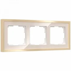 Рамка на 3 поста Baguette (айвори/латунь) W0032851 Werkel a060236