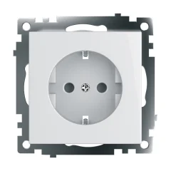 Розетка электрическая 1-местная с/з (механизм), серия Катрин, GLS16-7110-01, белый STEKKER 39304