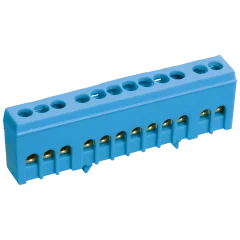 Шина N "ноль" в корп изол на DIN-рейку ШНИ-6х9-10-К-С IEK YNN10-69-10KD-K07