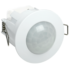 Датчик движения ДД 201 белый, 1200Вт, 360 гр.,6М,IP20, IEK LDD11-201-1200-001