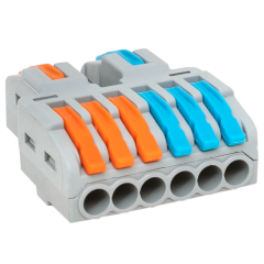 Клемма СМК 222-426 разветвительная 6 выходов 0,08-4 мм2 EKF plc-smk-422-6