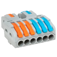 Клемма СМК 222-426 разветвительная 6 выходов 0,08-4 мм2 EKF plc-smk-422-6