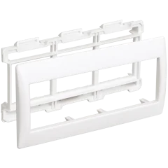 Рамка и суппорт на 6 модулей 75мм "ПРАЙМЕР" белый IEK CKK-40D-RSU6-075-K01
