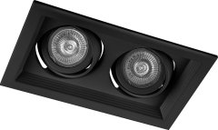 Светильник потолочный встраиваемый, MR16 G5.3 черный, DLT202 Feron 32442