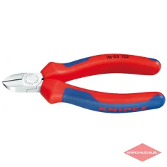 Бокорезы электромеханика, 125 мм, хром, 2-комп ручки KNIPEX KN-7605125