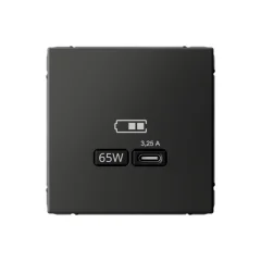 ARTGALLERY USB РОЗЕТКА тип-С 65Вт высокоскор.заряд. QC, PD, механизм, БАЗАЛЬТ GAL00 Systeme Electric