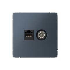 ARTGALLERY РОЗЕТКА двойная ТВ + компьютерная RJ45, кат. 5Е, ГРИФЕЛЬ Systeme Electric GAL000789