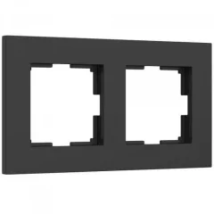 Рамка на 2 поста Slab (черный матовый) W0022908 Werkel a062800
