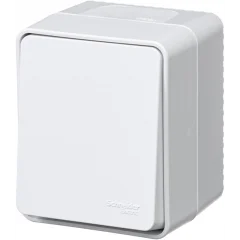 AtlasDesign PROFI IP54 О/У 1-клавишный ВЫКЛЮЧАТЕЛЬ 10 АХ, БЕЛЫЙ Systeme Electric ATN540111