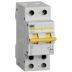 Выключатель-разъединитель трехпозиционный ВРТ-63 2P 50А IEK MPR10-2-050