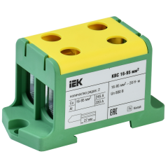 Клемма вводная силовая КВС 16-95 кв.мм. 2-рядная PE IEK YZN23-095-K52