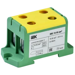 Клемма вводная силовая КВС 16-95 кв.мм. 2-рядная PE IEK YZN23-095-K52