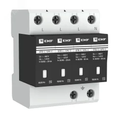 Ограничитель импульсных напряжений ОПВ-C/4P In 20кА 440В с сигн. EKF opv-c4