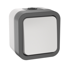 TORS Выключатель кнопочный 10А IP55 TS210 серо-белый IEK TS-V14-0-10-55-K41