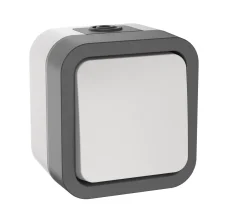 TORS Выключатель кнопочный 10А IP55 TS210 серо-белый IEK TS-V14-0-10-55-K41