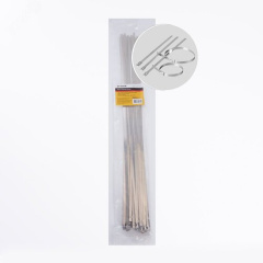 Хомут стальной 4,6х500мм, d пучка max 146мм, нагрузка 55кг, серый, SSCT46-500 (25шт в упак) STEKKER 