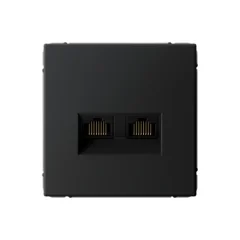ARTGALLERY РОЗЕТКА двойная компьютерная RJ45+RJ45, кат.6А, механизм, КАРБОН GAL0010 Systeme Electric