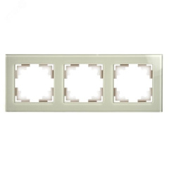 Рамка 3-местная, стекло, серия Катрин, GFR00-7003-07, дымчатый STEKKER 49035