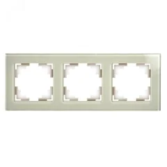 Рамка 3-местная, стекло, серия Катрин, GFR00-7003-07, дымчатый STEKKER 49035