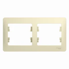 GLOSSA 2-постовая РАМКА, горизонтальная, БЕЖЕВЫЙ Systeme Electric GSL000202